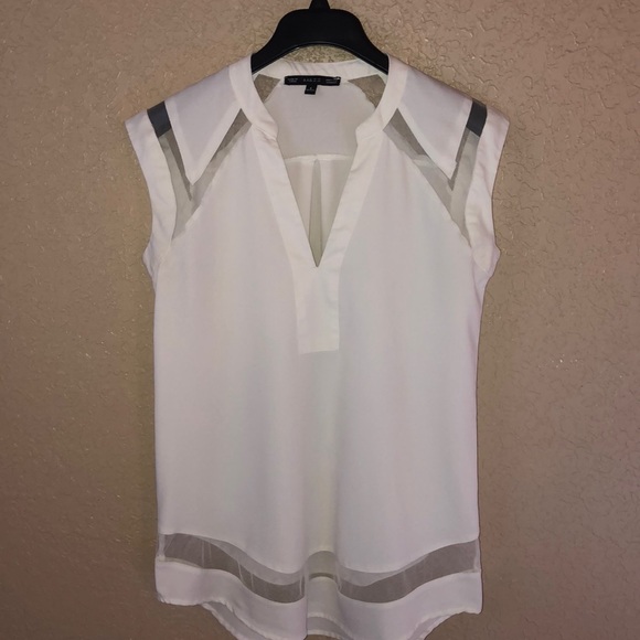 AA&ZZ •  cap sleeve mesh cutout top - Picture 3 of 7